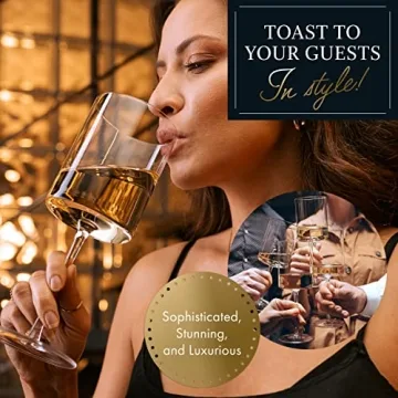 ELIXIR GLASSWARE Wine Glasses Set of 2-14oz - Square Wine Glasses, Large Red Wine or White Wine Glasses - Hand Blown Long Stem Wine Glass Set, Premium Crystal Wine Glasses - Housewarming Gifts