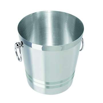 OGGI Stainless Steel Champagne Bucket - Large Ice Bucket with Elegant & Classic Handles - Great for ...