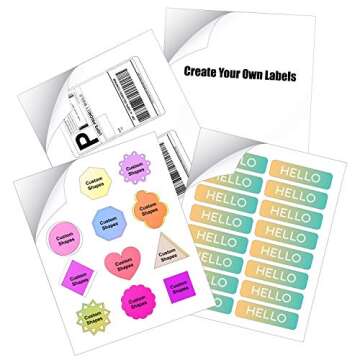 Milcoast Matte Full Sheet 8.5 x 11 Adhesive Tear Resistant Waterproof Photo Craft Paper - for Inkjet/Laser Printers - for Stickers, Labels, Scrapbooks, Bottles, Arts, Crafts (50 Sheets)