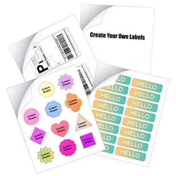 Milcoast Matte Full Sheet 8.5 x 11 Adhesive Tear Resistant Waterproof Photo Craft Paper - for Inkjet/Laser Printers - for Stickers, Labels, Scrapbooks, Bottles, Arts, Crafts (50 Sheets)