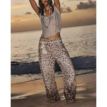 Shop EZAPINE Leopard Barrel Jeans for Stylish Comfort