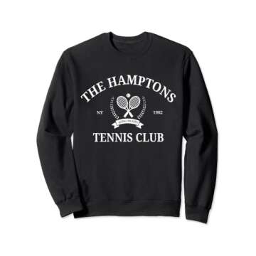 The Hamptons Tennis Club Vintage Style Aesthetic Crewneck Sweatshirt