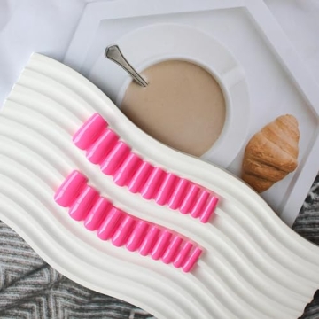 KQueenest Hot Pink Medium Long Glue on Nails for Women