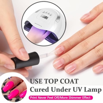 KQueenest Hot Pink Medium Long Glue on Nails for Women