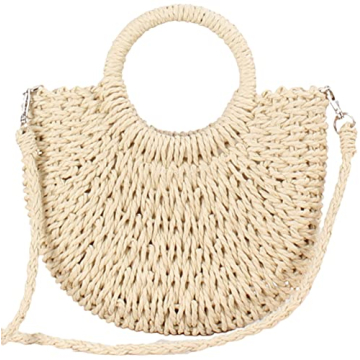 Chic Summer Beach Small Crossbody Bag for Women - Stylish Straw Tote Handbag for Travel and Fun!