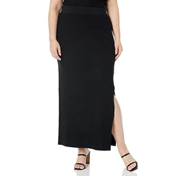 The Drop Women's Tyler Rib Sweater Skirt Black Size S