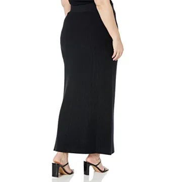 The Drop Women's Tyler Rib Sweater Skirt Black Size S