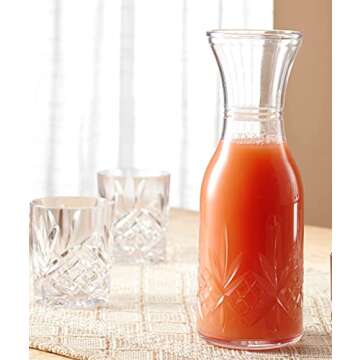 Godinger Carafe and Pitcher, Water Pitcher, Wine Carafe, Shatterproof Acrylic - Dublin Collection, Set of 2