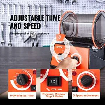 VEVOR 6.6lbs Jewelry Polisher Tumbler for Efficient Polishing