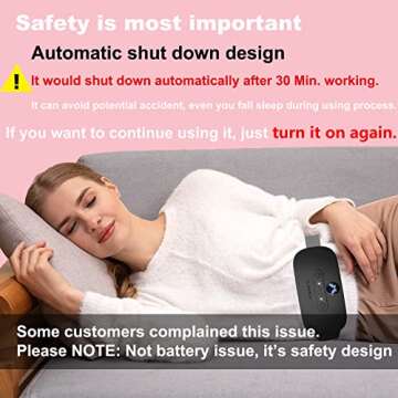 Back or Belly Heating Pad, Electric Waist Belt Device with 3 Heat Levels and 3 Massage Modes, Portab...