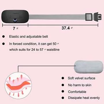 Portable Cordless Heating Pad with Massage Modes