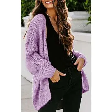 PRETTYGARDEN Long Sleeve Open Front Fall Cardigans for Women - Lightweight & Stylish