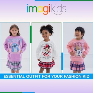 Disney Minnie Mouse Girls Fleece Sweatshirt Skirt Set Pink