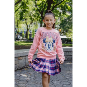 Disney Minnie Mouse Girls Fleece Sweatshirt Skirt Set Pink
