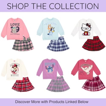 Disney Minnie Mouse Girls Fleece Sweatshirt Skirt Set Pink