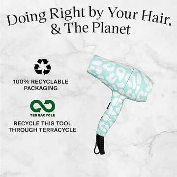 Compact Eva NYC Healthy Heat Dryer with Travel Pouch