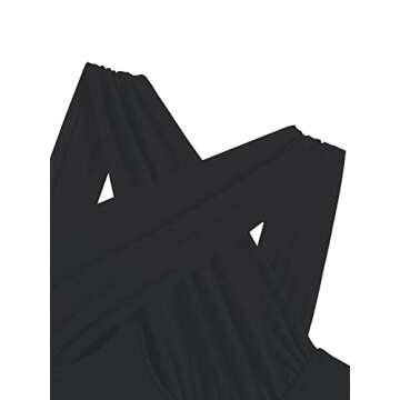 LYANER Women's Plain Pullover Underwire Sleeveless Tank Crop Top Black Large