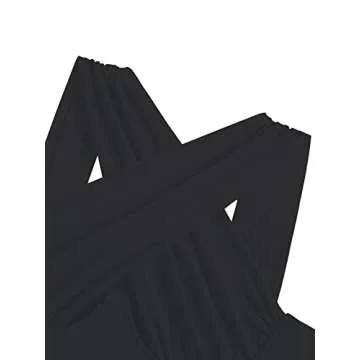 LYANER Women's Plain Pullover Underwire Sleeveless Tank Crop Top Black Large