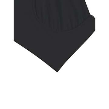 LYANER Women's Plain Pullover Underwire Sleeveless Tank Crop Top Black Large
