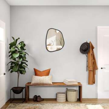 Unique Asymmetrical Accent Mirror for Modern Decor