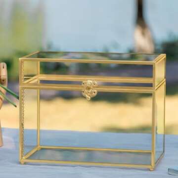 Elegant Glass Card Box for Weddings and Events - NCYP