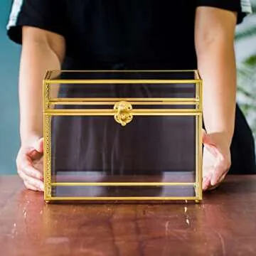 Elegant Glass Card Box for Weddings and Events - NCYP