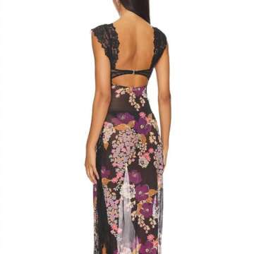 Elegance Awaits with VAKUU Lace Patchwork Maxi Dress