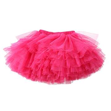 elamccor Baby Girls' Tutu Skirt Toddler 6 Layered Tulle Tutus 1-8T