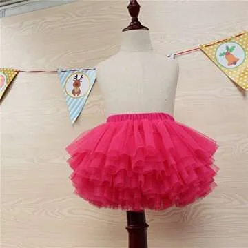 elamccor Baby Girls' 6 Layered Tutu Skirt 1-8T