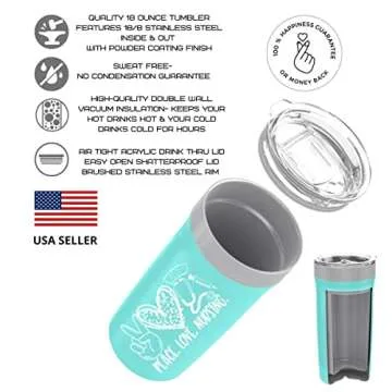 Peace, Love, Nursing. 2-Piece . Includes Insulated Tote Bag and Stainless-Steel Tumbler. Great Thank You Gift for Nurses. RN Gift and Perfect Graduation Gift. Nurse Bag for Work.