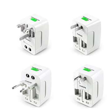 Insten Universal Worldwide Travel Adapter for 150+ Countries, International Power Charger, European ...