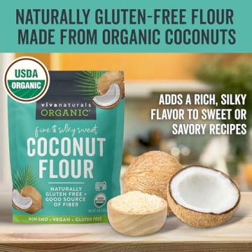 Viva Naturals Organic Coconut Flour - Gluten Free Baking Flour