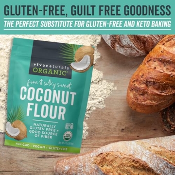 Viva Naturals Organic Coconut Flour - Gluten Free Baking Flour