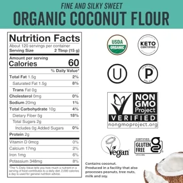 Viva Naturals Organic Coconut Flour - Gluten Free Baking Flour