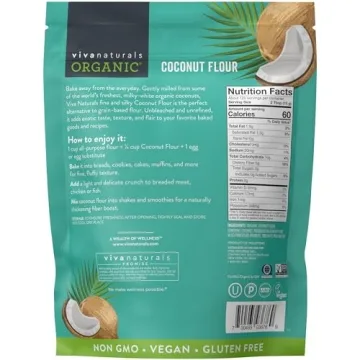Viva Naturals Organic Coconut Flour - Gluten Free Baking Flour