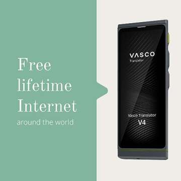 Vasco V4 Language Translator Device with Protective Case