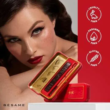 Besame Black Cake Mascara: 3-in-1 Vegan & Eco-Friendly Makeup Kit