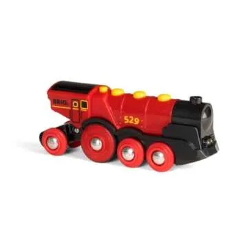 BRIO Mighty Red Action Locomotive - Battery-Operated Train for Kids