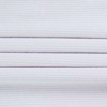 Roselux Womens Long Sleeve V Neck Ribbed Knit Fitted Casual Tops Tee Slim Basic Shirt（3935,White,XL