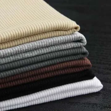 Roselux Womens Long Sleeve V Neck Ribbed Knit Fitted Casual Tops Tee Slim Basic Shirt（3935,White,XL