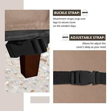 ULTCOVER Patio L-Shaped Sofa Cover Waterproof 85x110 inch