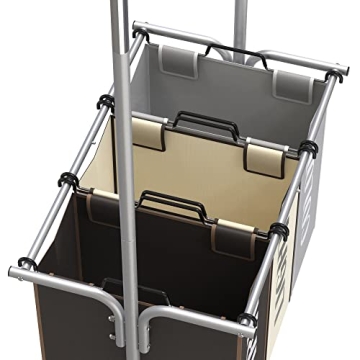 3-Bag Laundry Sorter with Extensible Hanging Rod