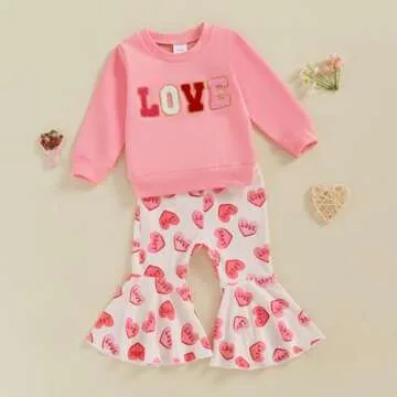 Toddler Baby Girl Valentine Outfit - Soft, Stylish Set