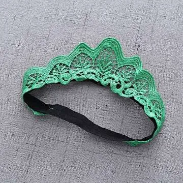 Dressy Daisy Infant Baby Girl Princess Romper Costumes Onesie Dress Bodysuit with Headband Halloween Birthday Party Fancy Outfits Size 9-12 Months Green 298