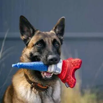 P.L.A.Y. Cute Plush Dog Toys - Totally Touristy, Landmark Themed Durable Squeaker Chew Toy, Great for Puppies & Small, Medium, Large Dogs - Machine Washable, Recycled Materials (Eiffel Tower, Medium)