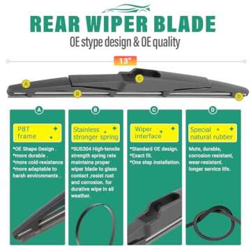 Premium 2020-2025 Kia Telluride Wiper Blades Set