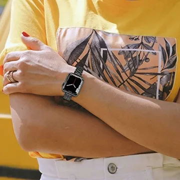 Elegant Metal Apple Watch Band for Women, Compatible with All Series