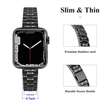 Elegant Metal Apple Watch Band for Women, Compatible with All Series