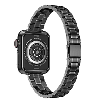 Elegant Metal Apple Watch Band for Women, Compatible with All Series