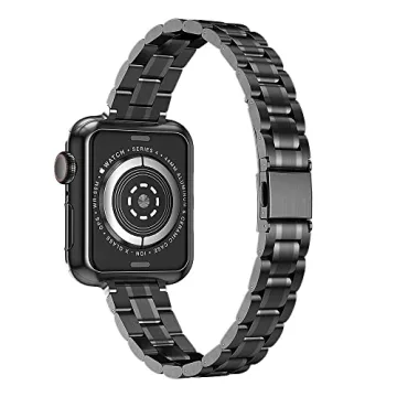 Elegant Metal Apple Watch Band for Women, Compatible with All Series